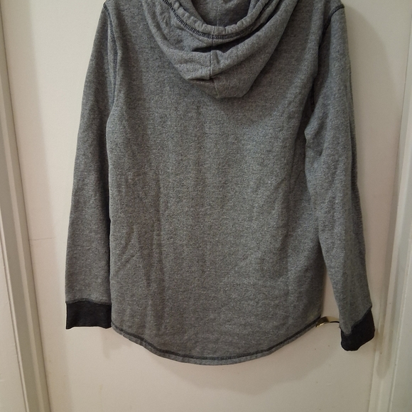 Chicago Bulls Long Length Gray Hooded Sweatshirt. Mens Size Medium - Picture 3 of 6